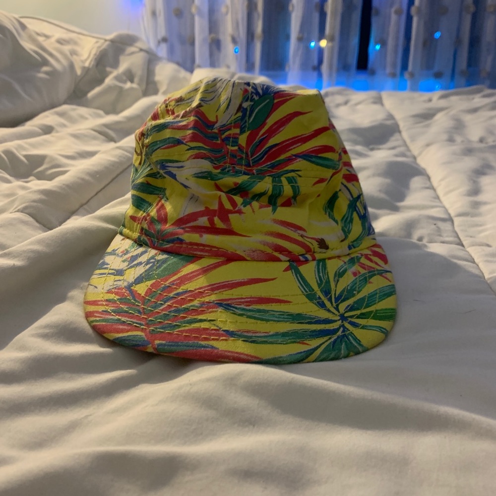 Tropical straight brim hat